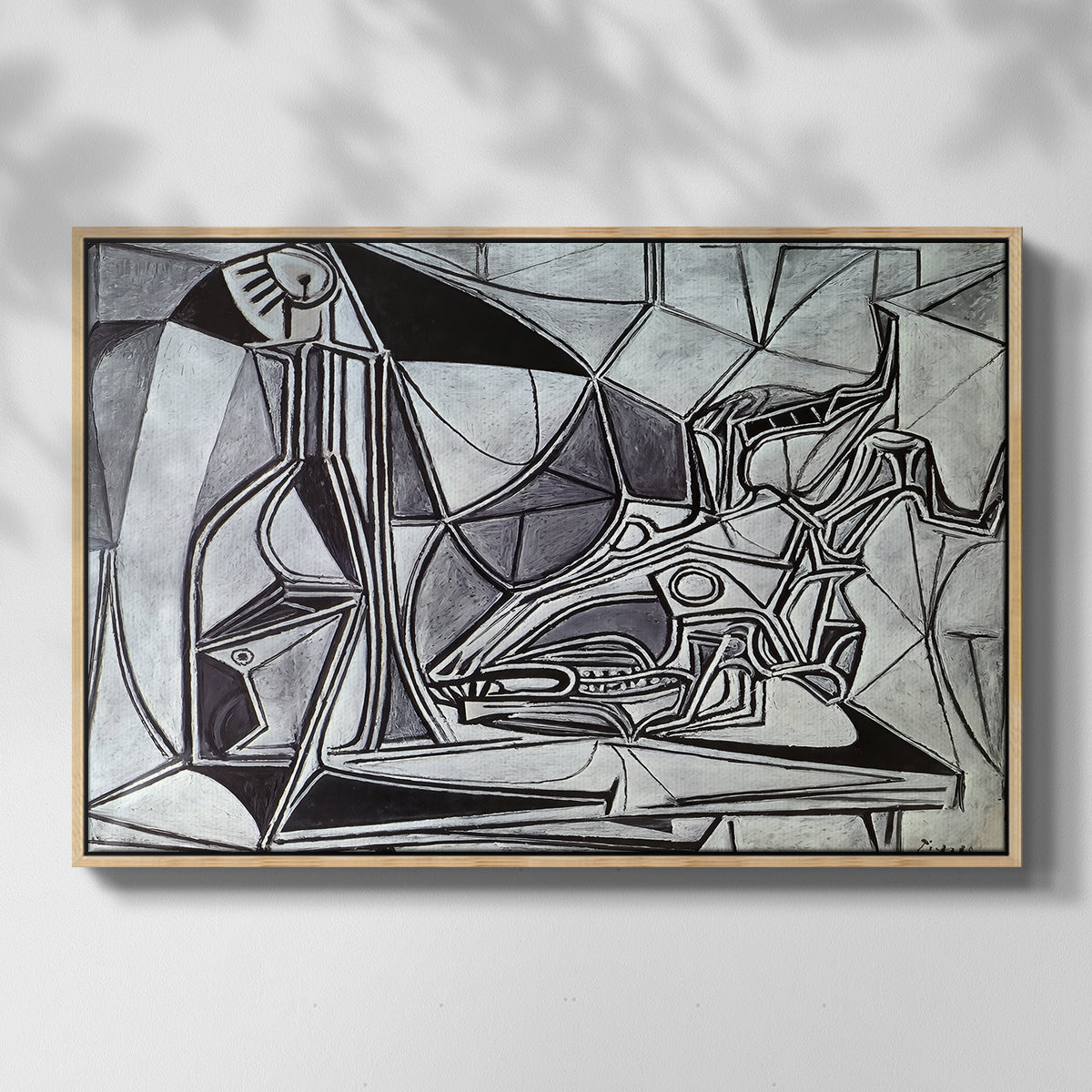 Goat's Skull, Bottle and Candle, 1952 - Floater Framed Canvas Print