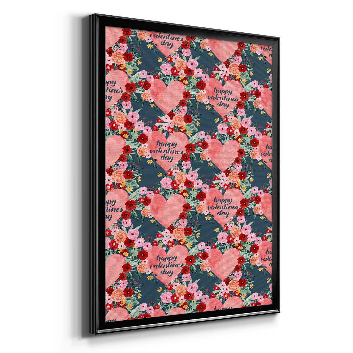 Sweet Hearts Collection E - Modern Framed Canvas Print