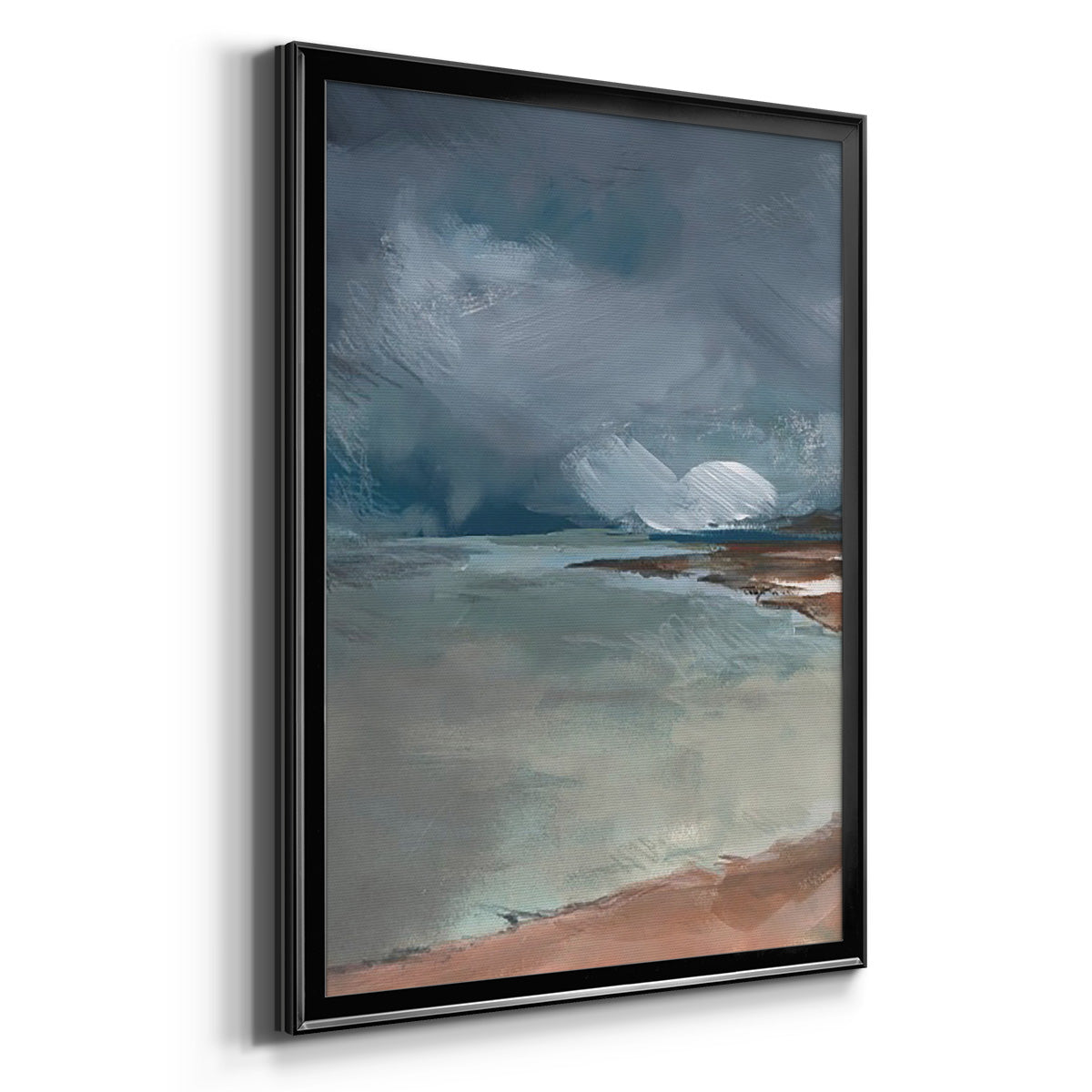 Sea Glass Storm I - Modern Framed Canvas Print