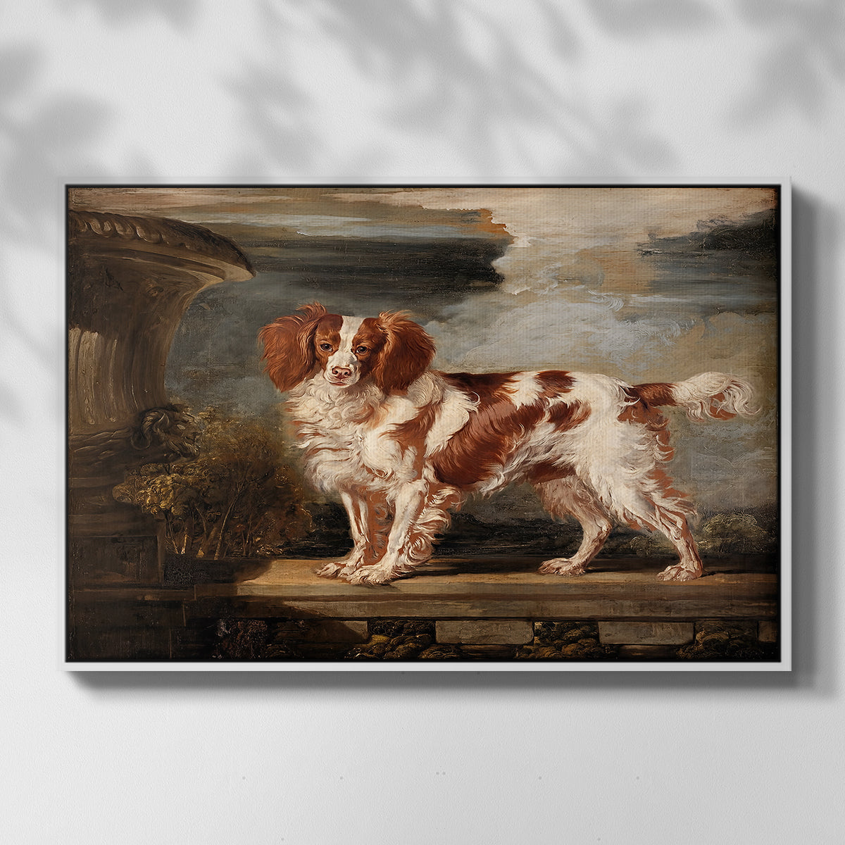 Portrait of Dash, a Favourite Spaniel, Property of Lady Frances Vane-Tempest, 1819 - Floater Framed Canvas Print