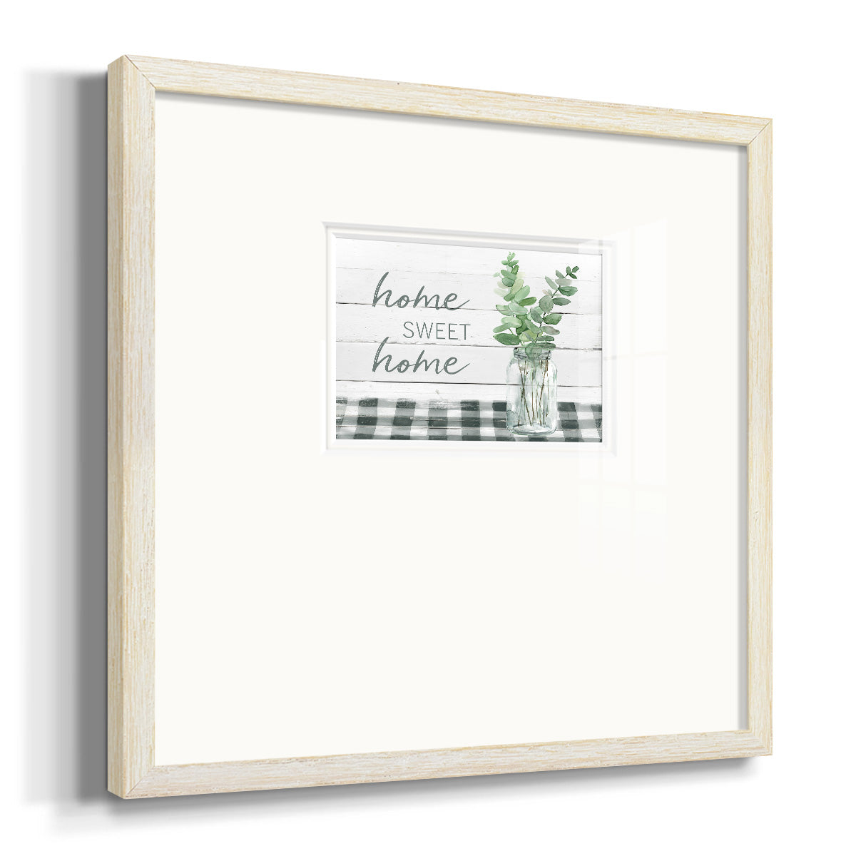 Eucalyptus Home Sweet Home Premium Framed Print Double Matboard