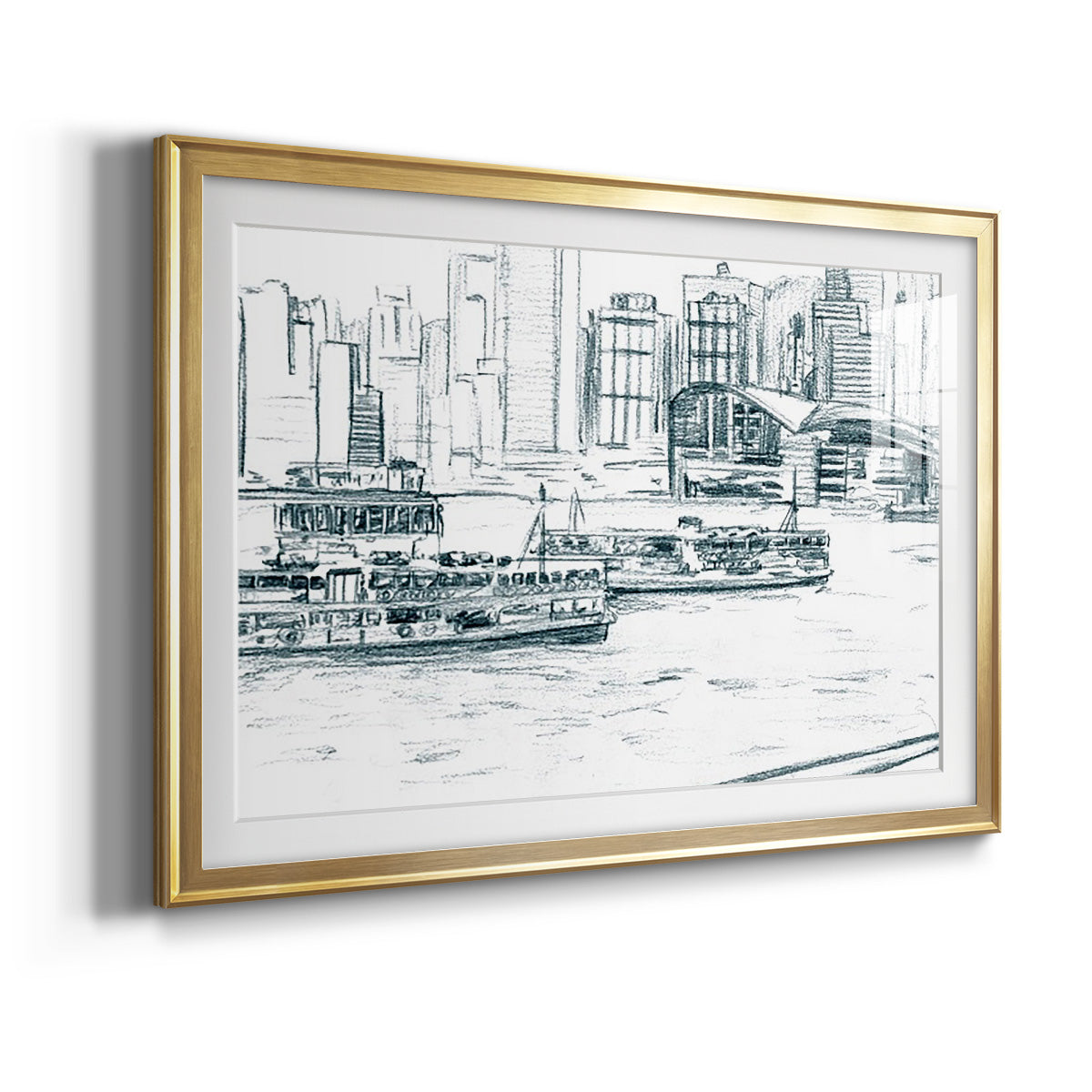 Ferryboats I Premium Framed Print - Ready to Hang