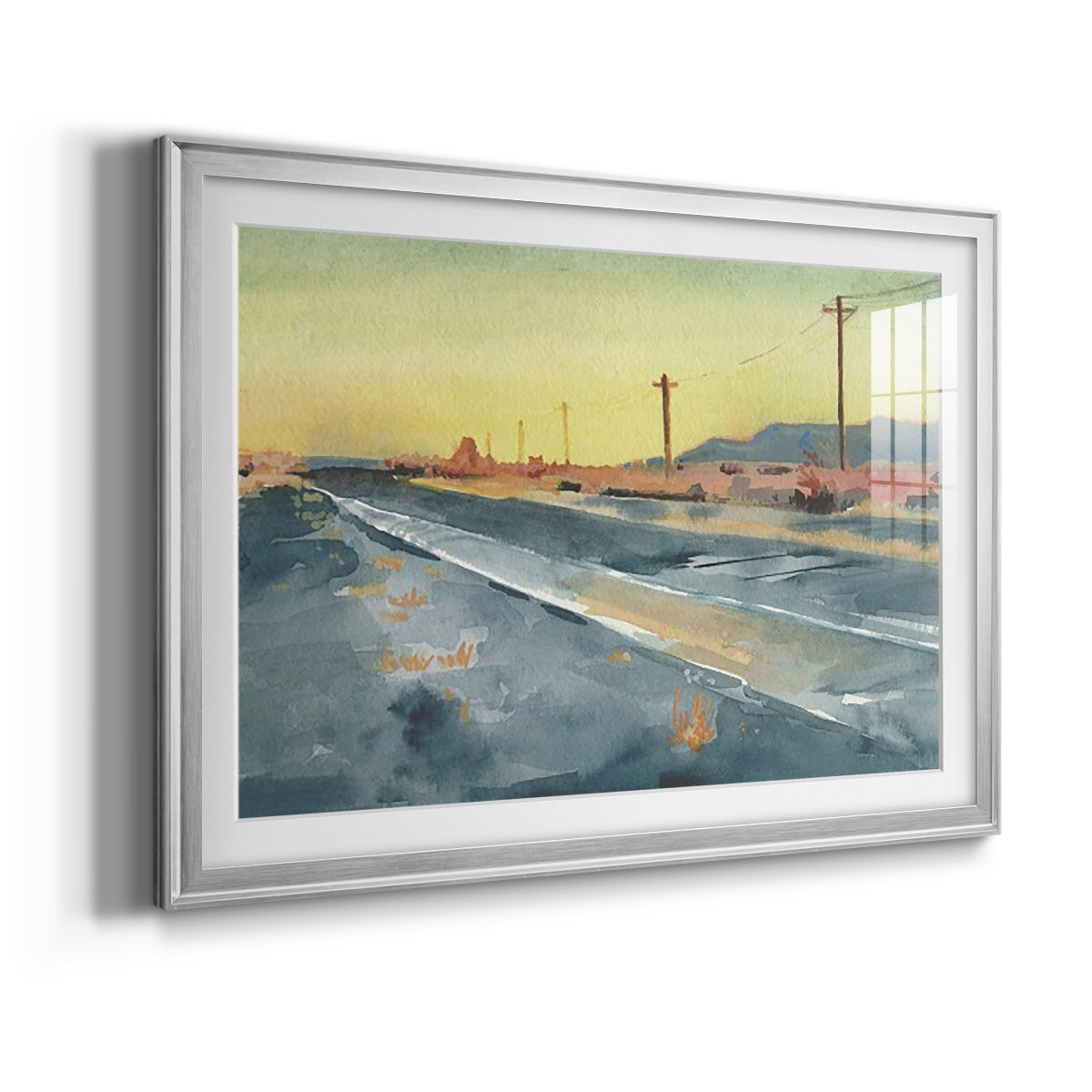 Deserted Highway I Premium Framed Print - Ready to Hang