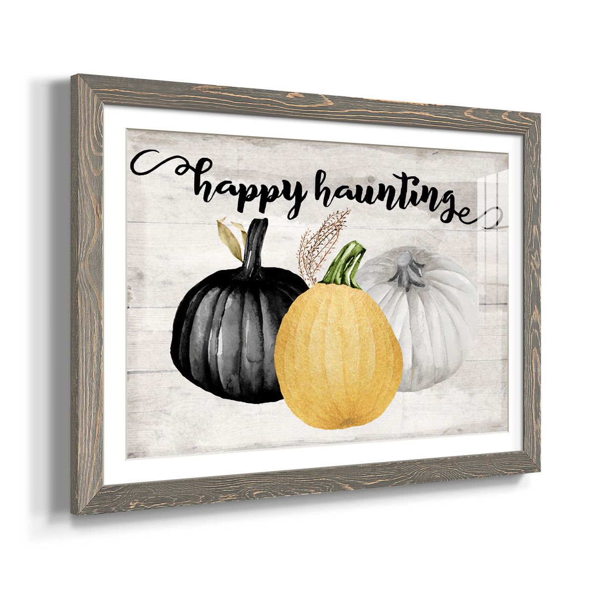 Happy Haunting - Barnwood Framed Art Print