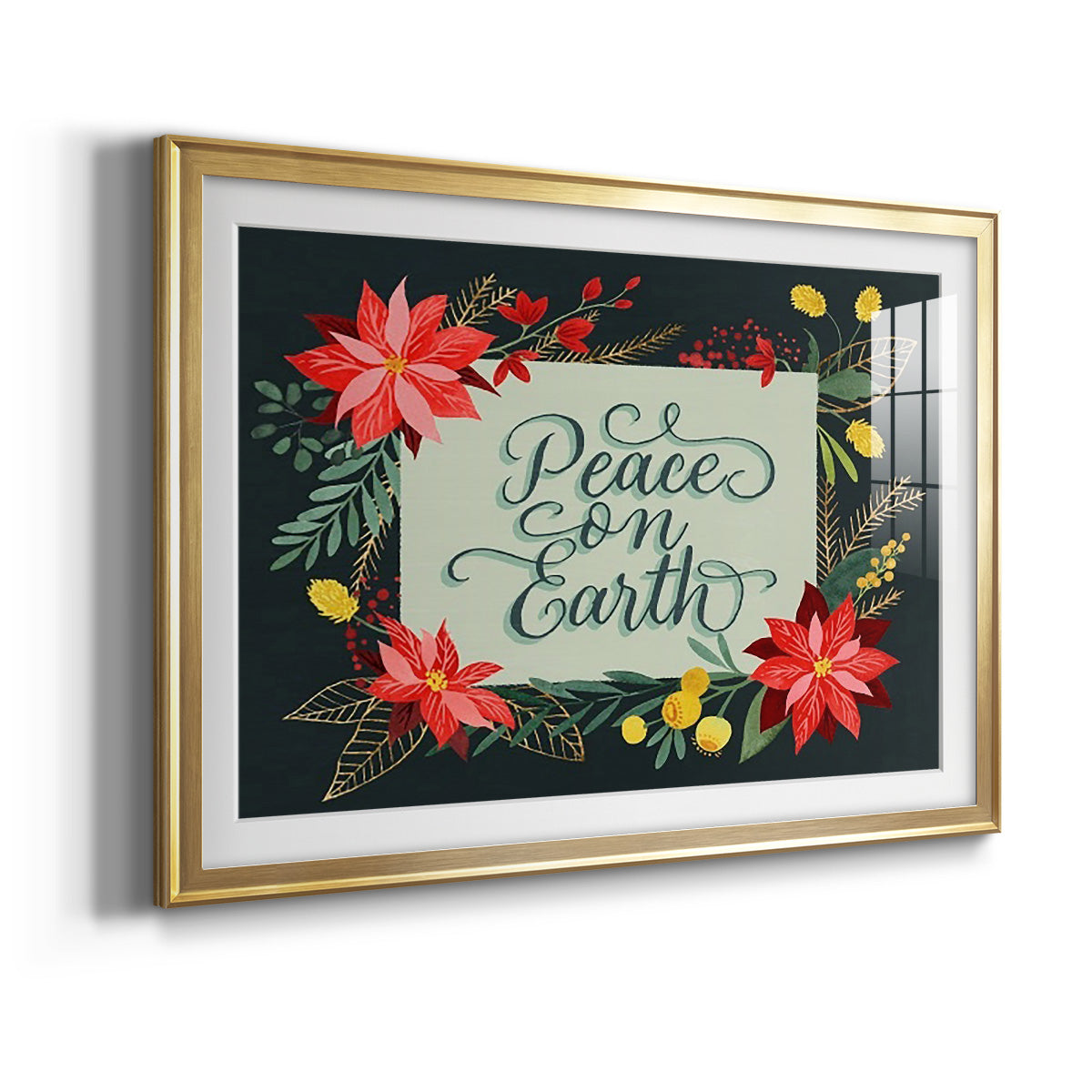 Bright Christmas Night  II - Modern Framed Art Print