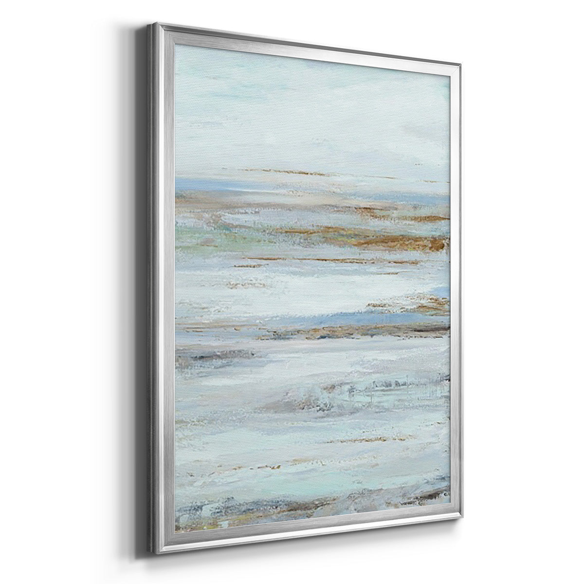 Muted Misty Marsh II - Modern Framed Canvas Print