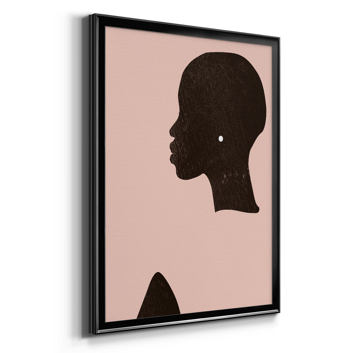 Pink Silhouette I - Modern Framed Canvas Print