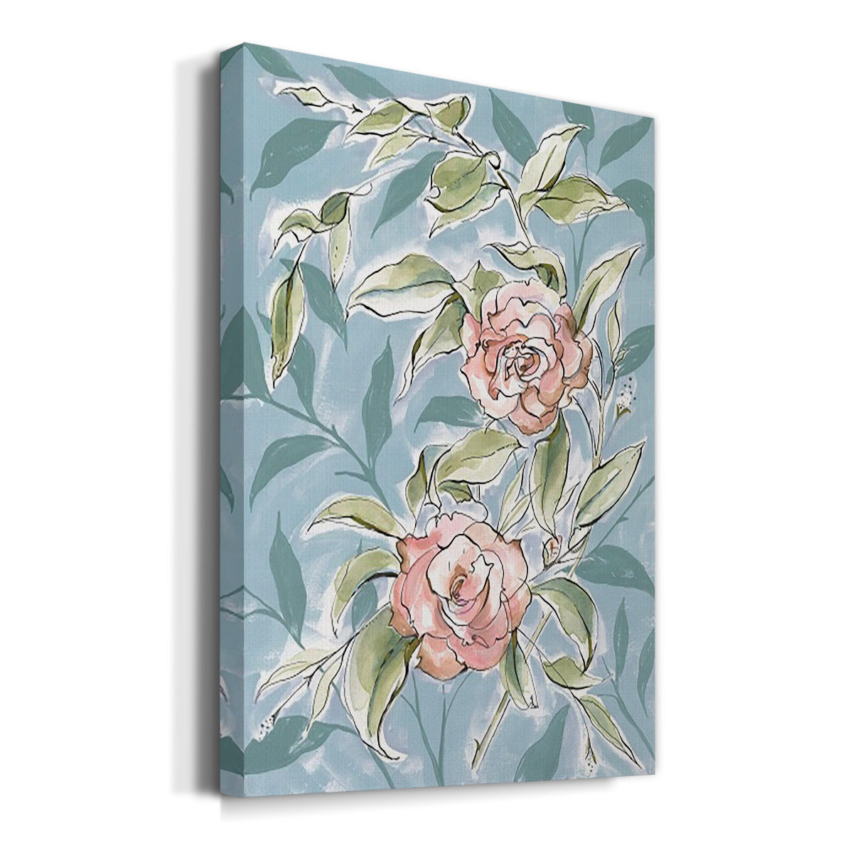 Faded Camellias II - Canvas Art Print