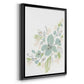 Seafoam Petals II - Modern Framed Canvas Print