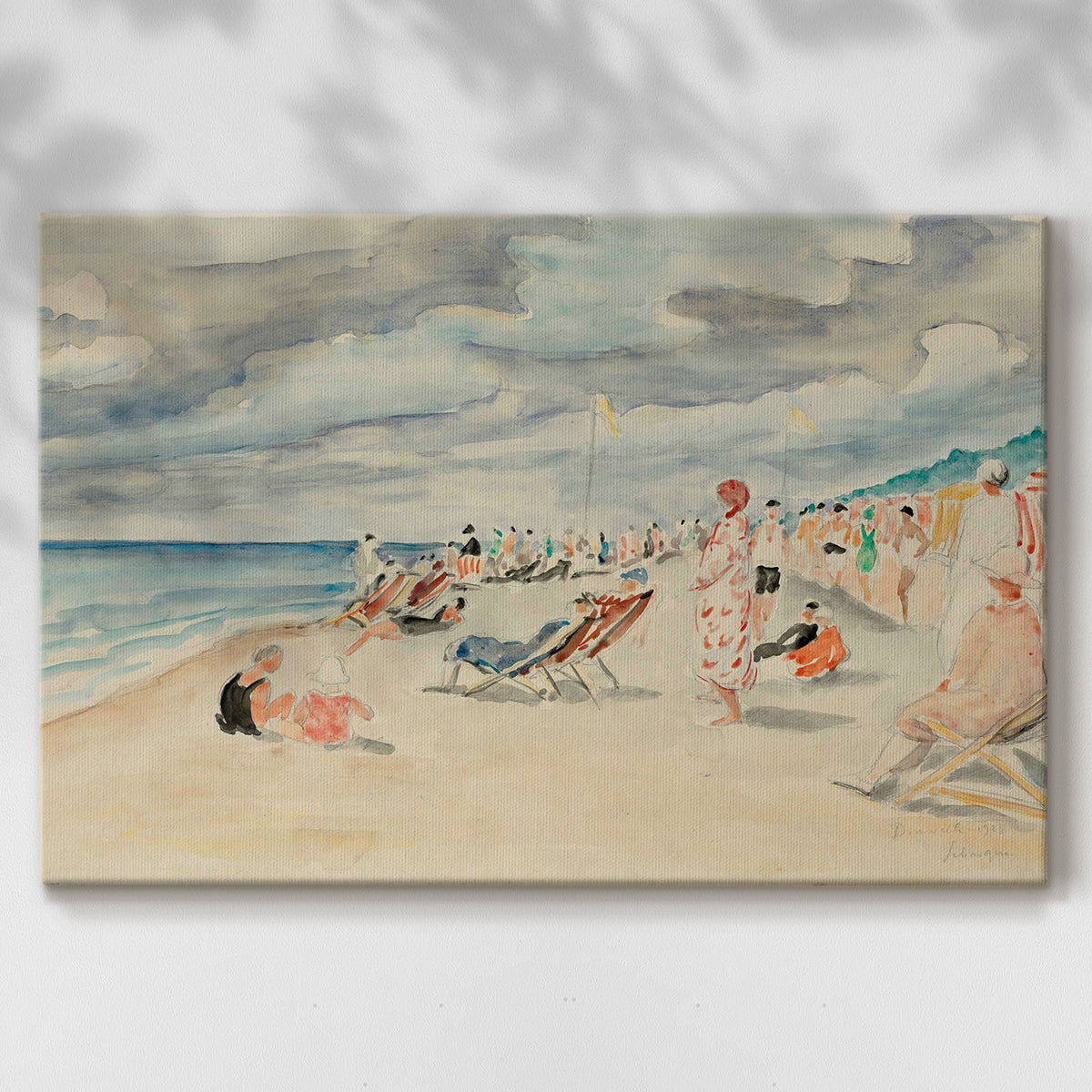 beach,ocean,shore,chairs,people,clouds,relaxing,seaside,summer,leisure,umbrellas,waves,coastline,sand,horizon,tourism,stroll,colorful,attire,day,outdoor,nature,water,community,fun,vacation,landscape,bathing,activities,families,friends,seaside resort,recreation,scenic,arts,tradition,nostalgia,warmth,enjoyment,sunny,lifestyle