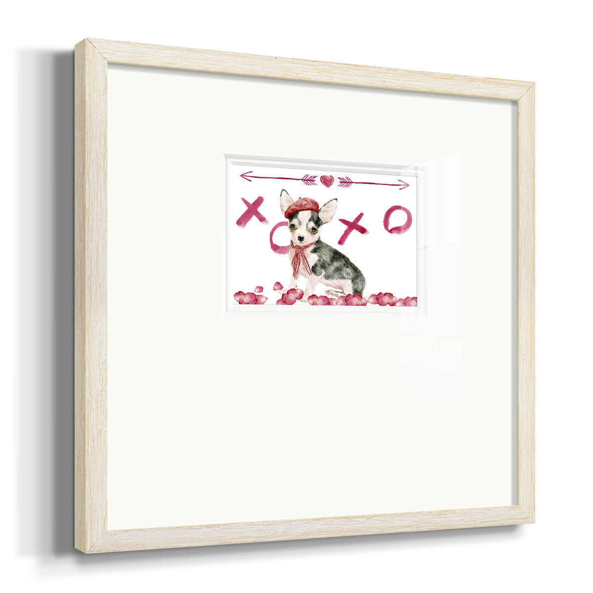 Puppy Valentine Collection A Premium Framed Print Double Matboard