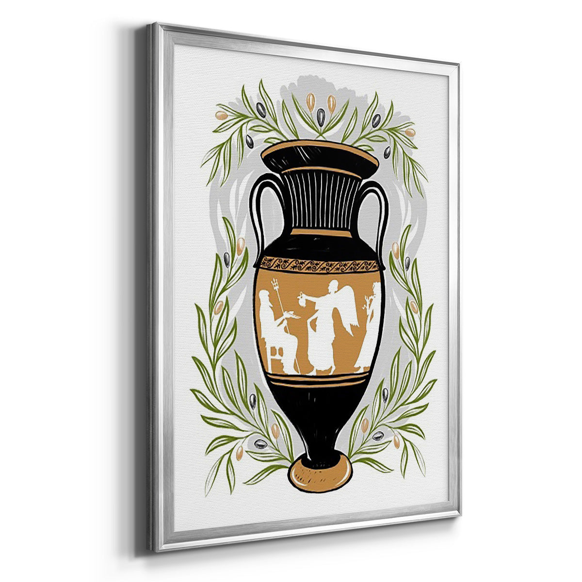 Greek Vases II - Modern Framed Canvas Print