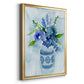 Blue Bouquet II - Modern Framed Canvas Print