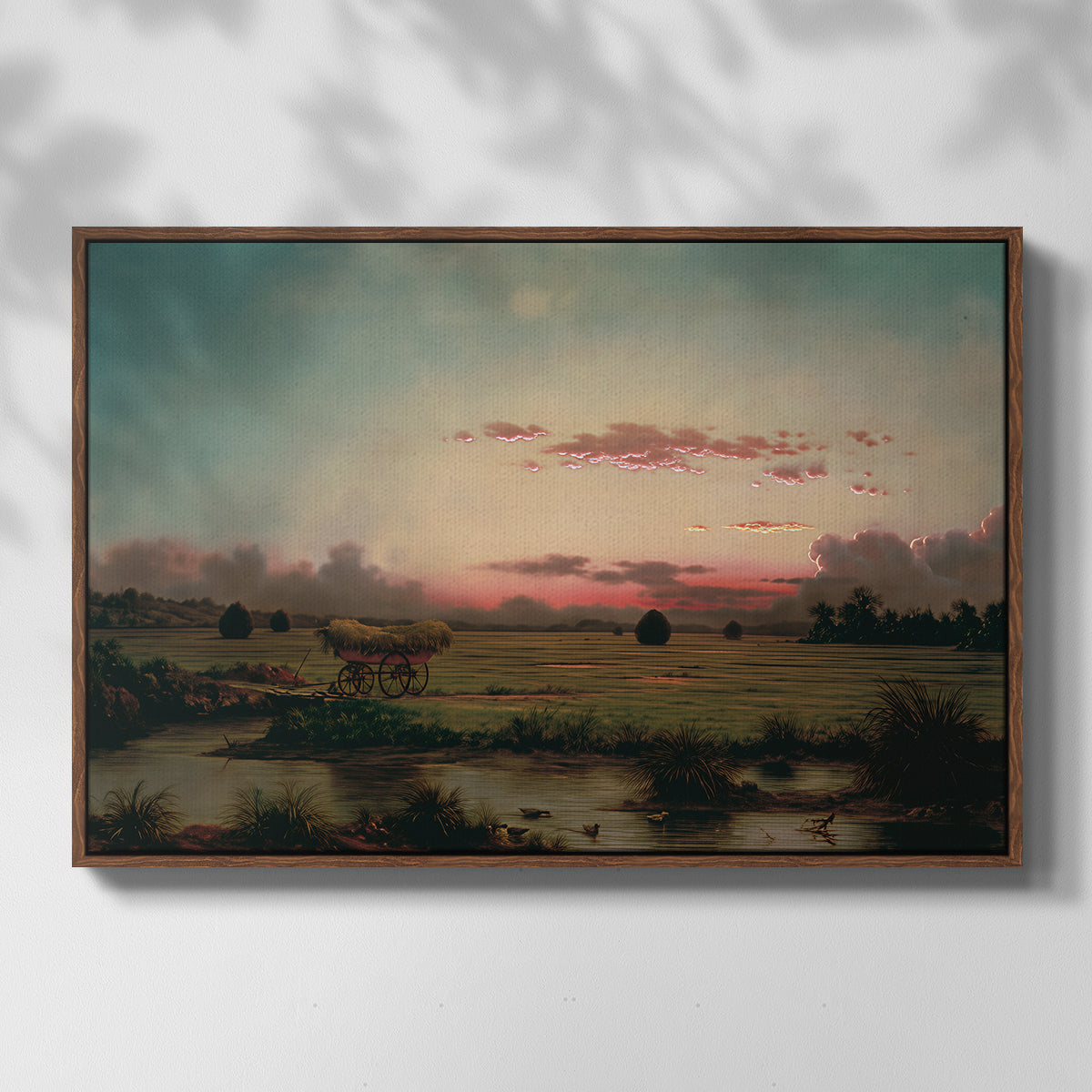 The Marshes at Rhode Island, 1866 - Floater Framed Canvas Print