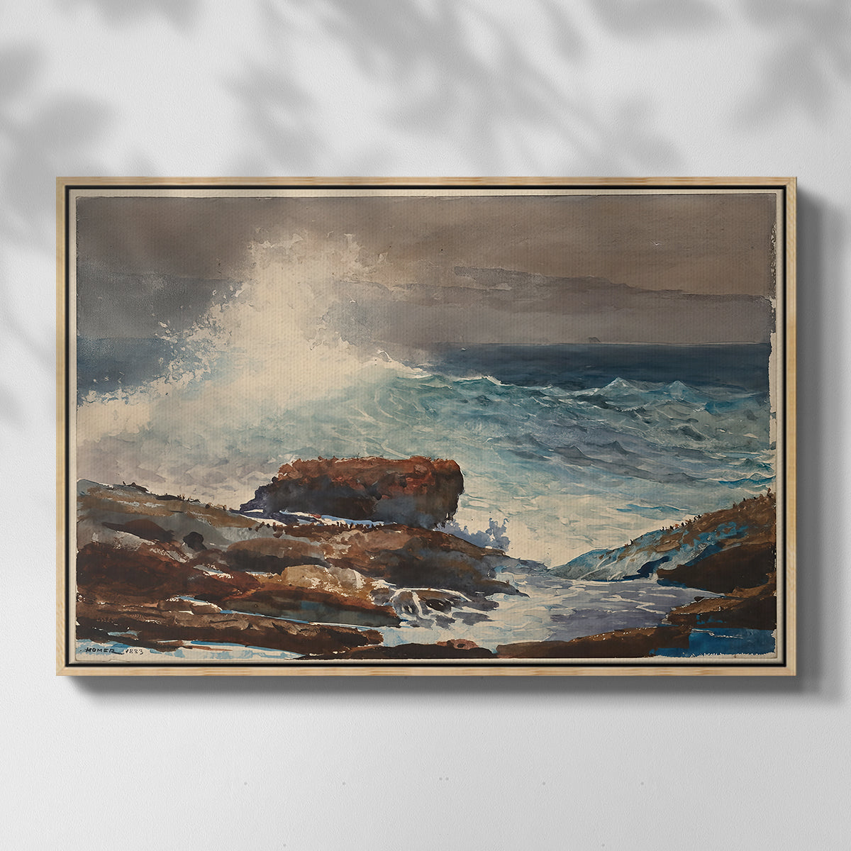 Incoming Tide, Scarboro, Maine, 1883 - Floater Framed Canvas Print