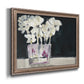 White Flowers in Fuchsia II Premium Framed Canvas- Ready to Hang