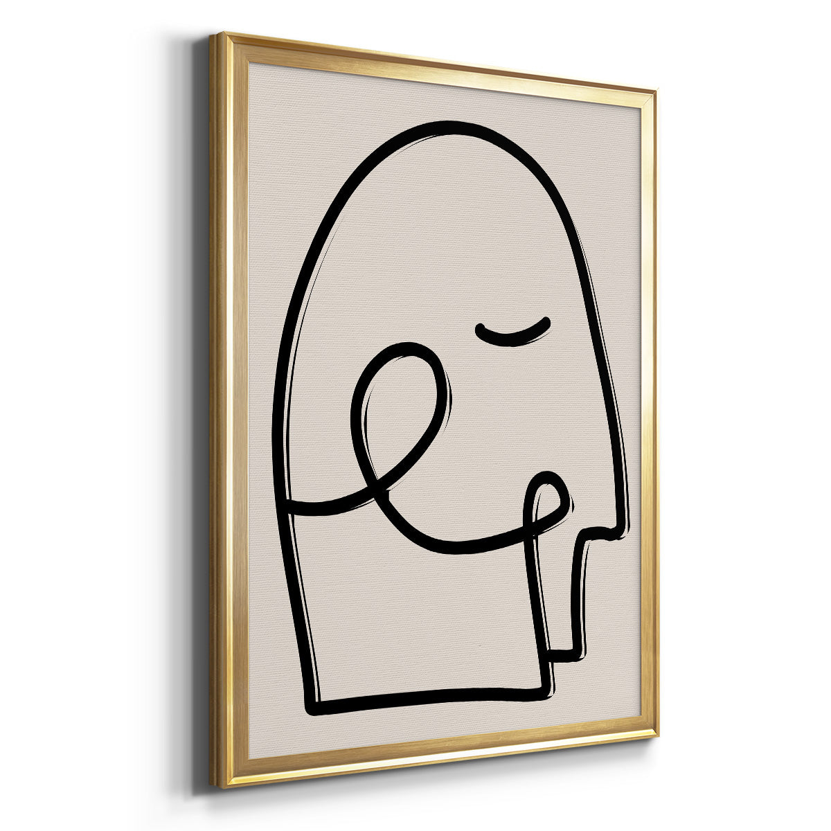 Face It I - Modern Framed Canvas Print