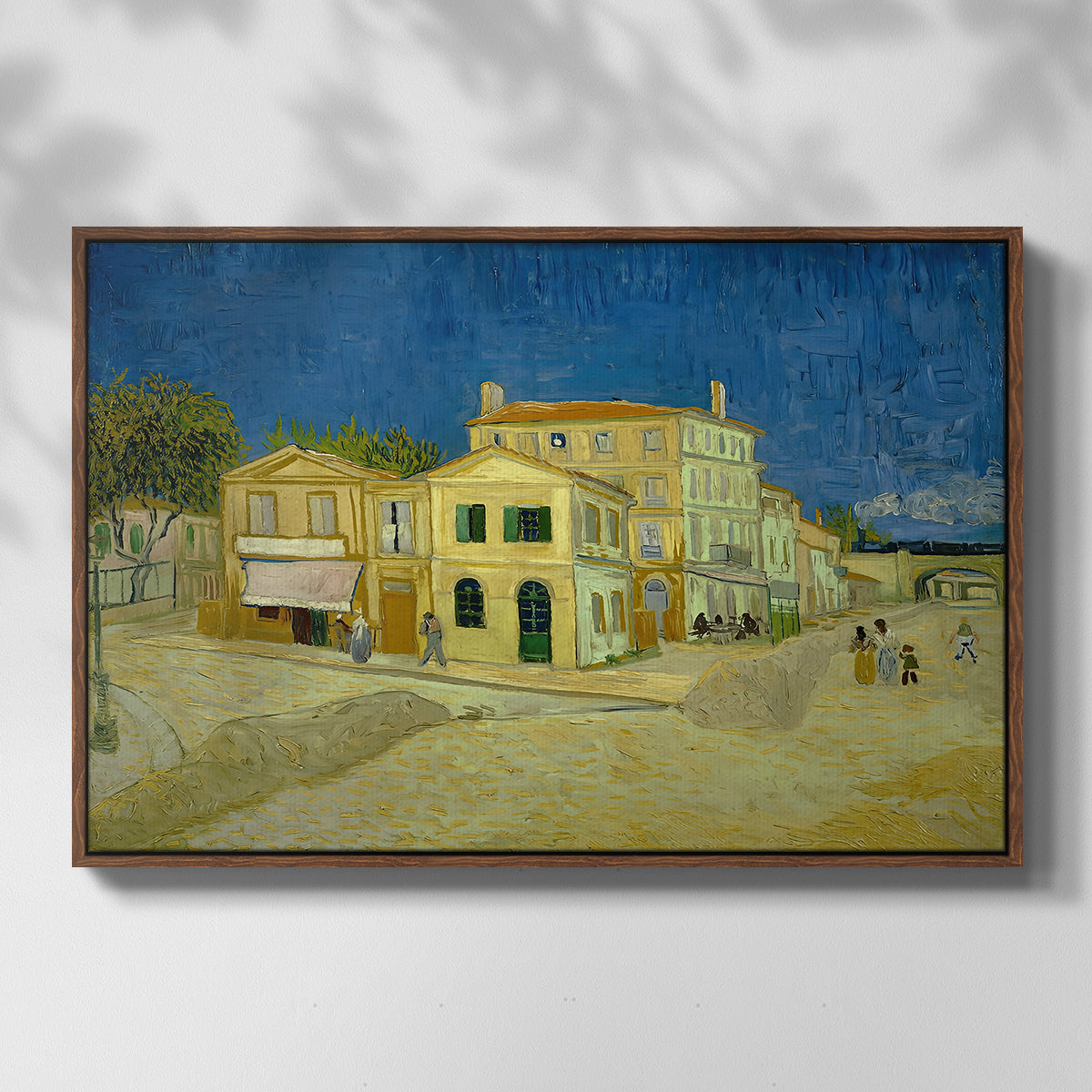 The Yellow House (The Street), 1888 - Floater Framed Canvas Print