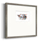 Modern Longhorns II Premium Framed Print Double Matboard