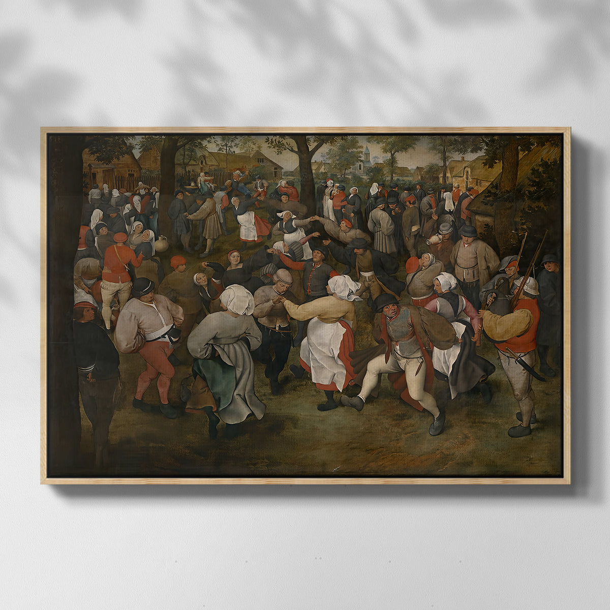 The Wedding Dance, c. 1566 - Floater Framed Canvas Print