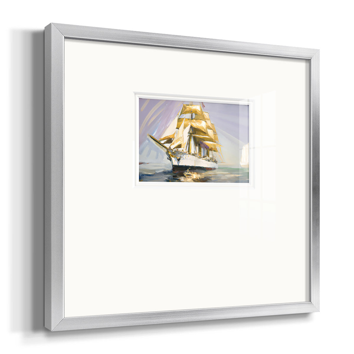 Golden Sail III Premium Framed Print Double Matboard