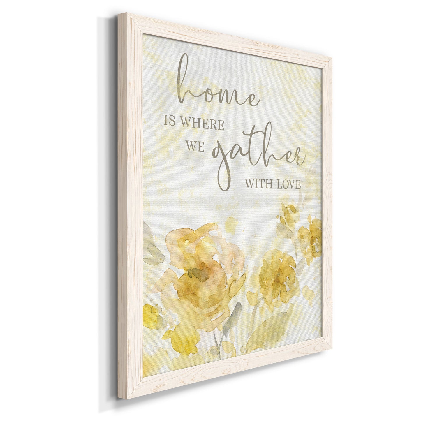 Gather with Love - Premium Canvas Framed in Barnwood - Ready to Hang