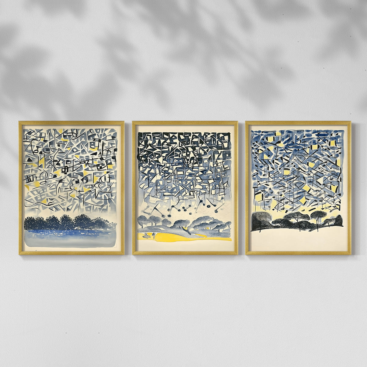 Abstract Series CXCII - Restickable Framed Art Set
