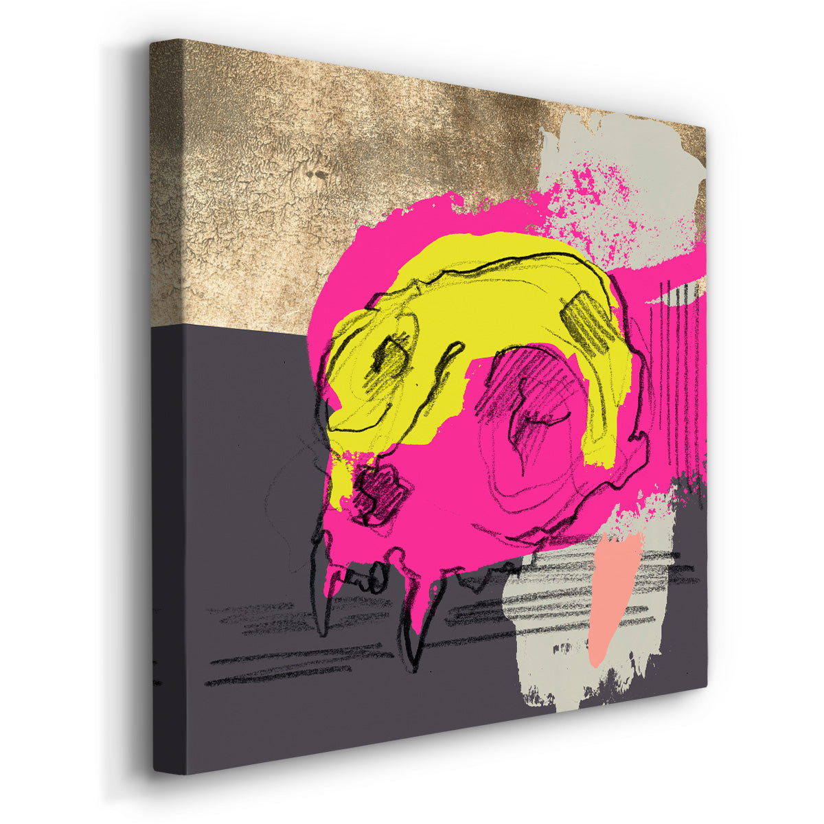 Mod Skull Collage IV - Canvas Art Print