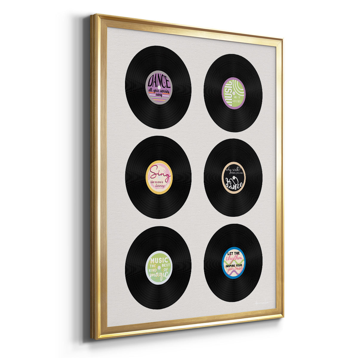 Vinyl Inspiration - Modern Framed Canvas Print