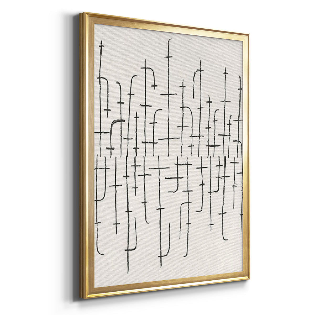 Vertical Arrangement II - Modern Framed Canvas Print