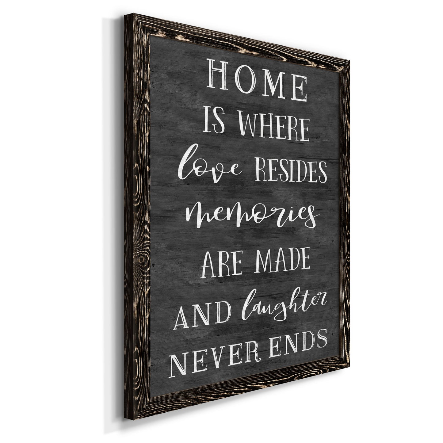 Love Resides - Premium Canvas Framed in Barnwood - Ready to Hang