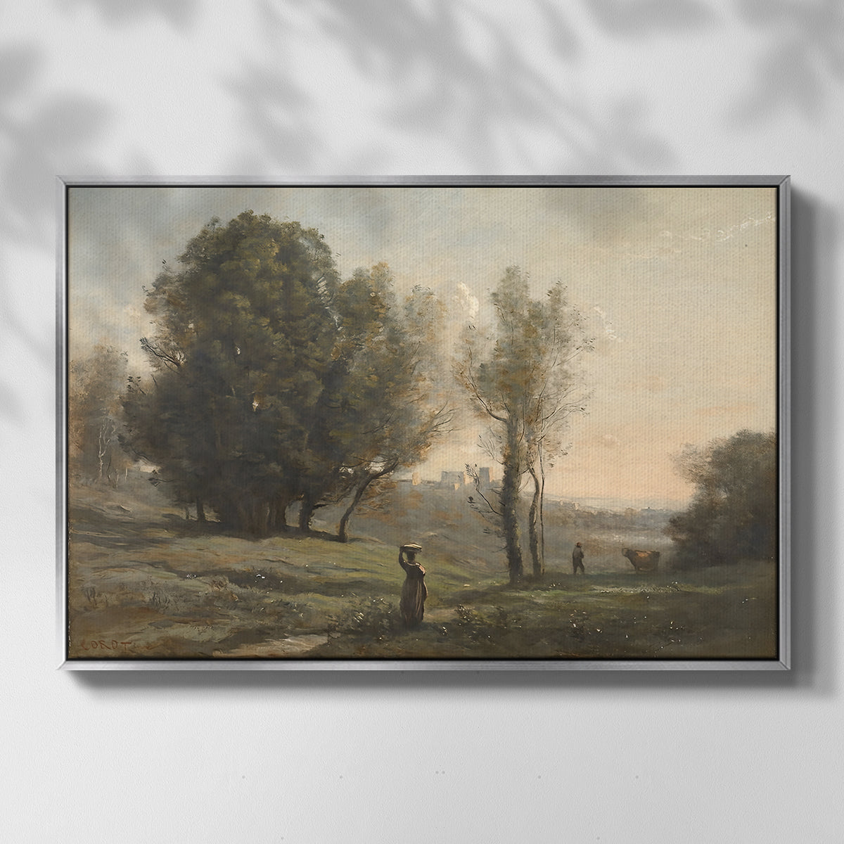 Landscape (Souvenir of les landes), c. 1872 - Floater Framed Canvas Print