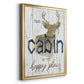Happy Place Cabin - Modern Framed Canvas Print