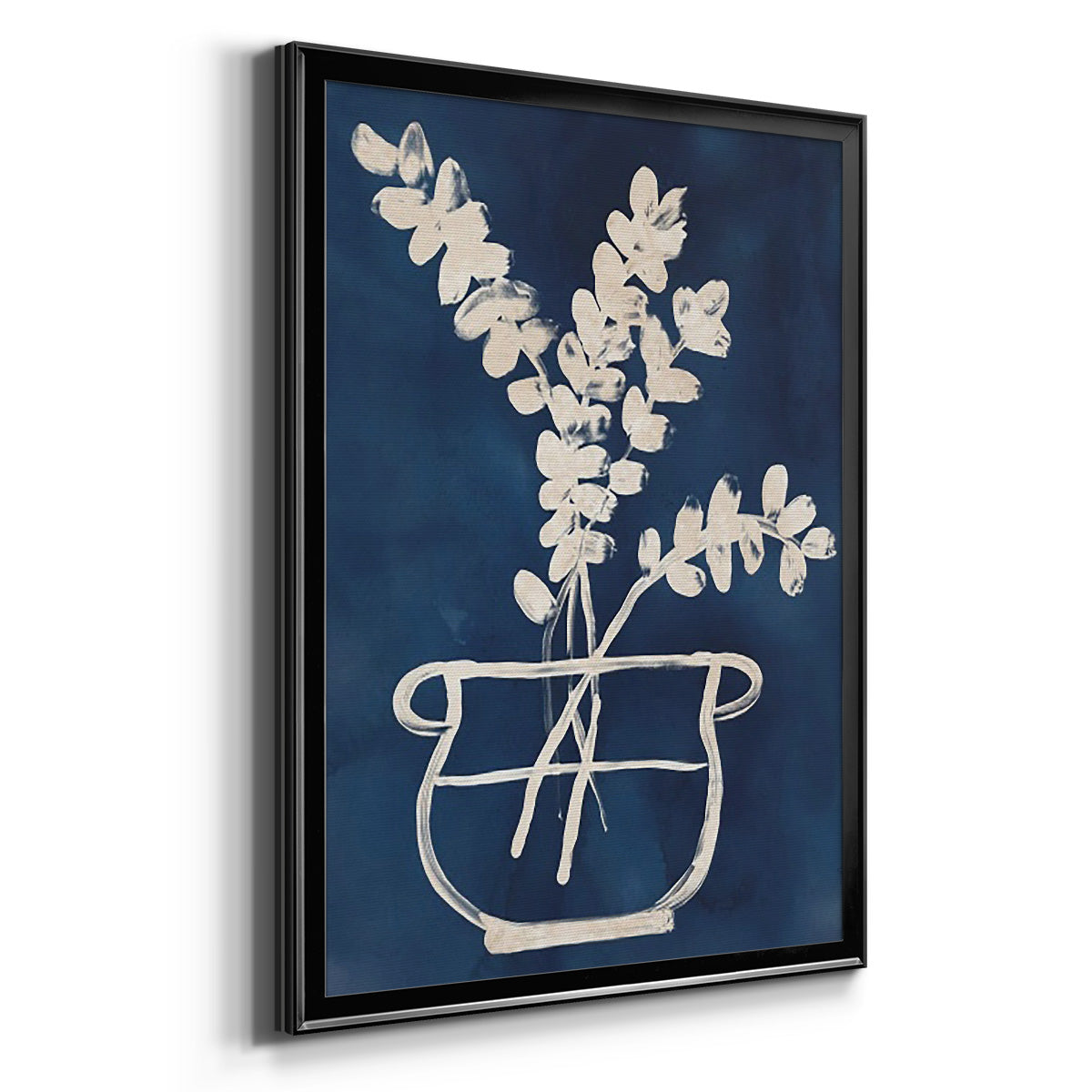Vessel on Indigo II - Modern Framed Canvas Print
