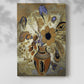 Canvas art print of a decorative arrangement with organic shapes and gentle tones with a soft shadow on a white background.