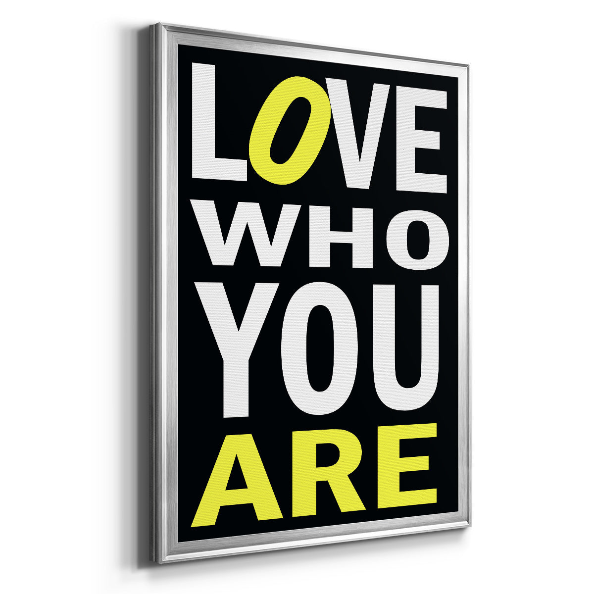 Love Who You Are - Modern Framed Canvas Print