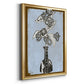 Graphic Flowers in Vase III - Modern Framed Canvas Print