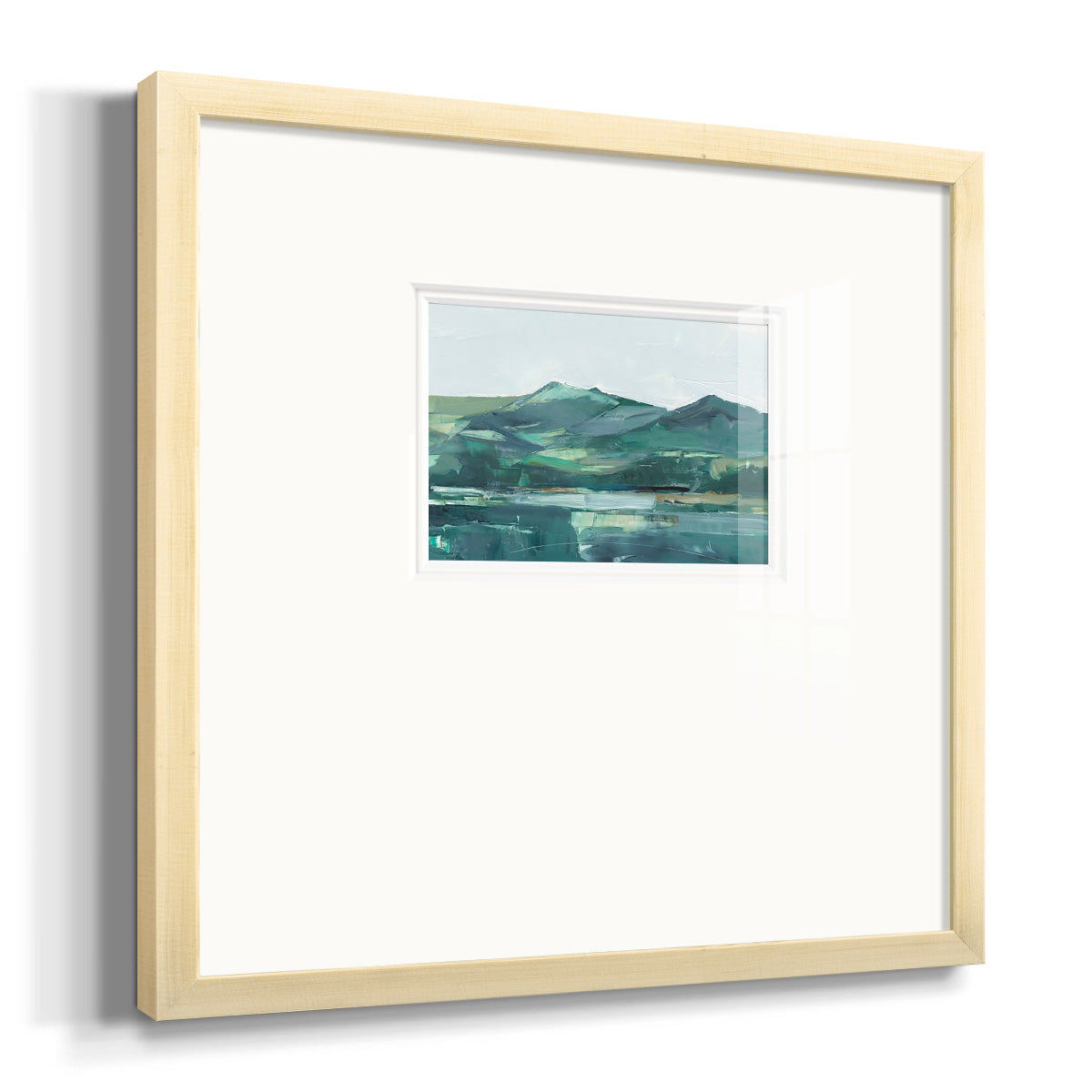 Green Grey Mountains II Premium Framed Print Double Matboard