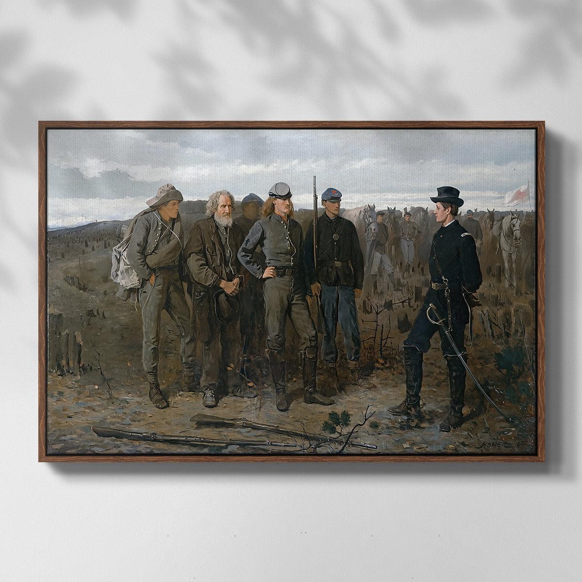 Prisoners from the Front, 1866 - Floater Framed Canvas Print