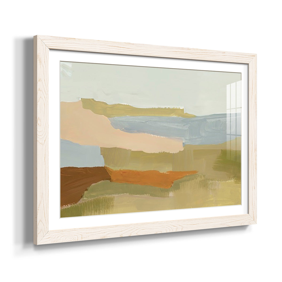 Stacked Landscape IV - Barnwood Framed Art Print