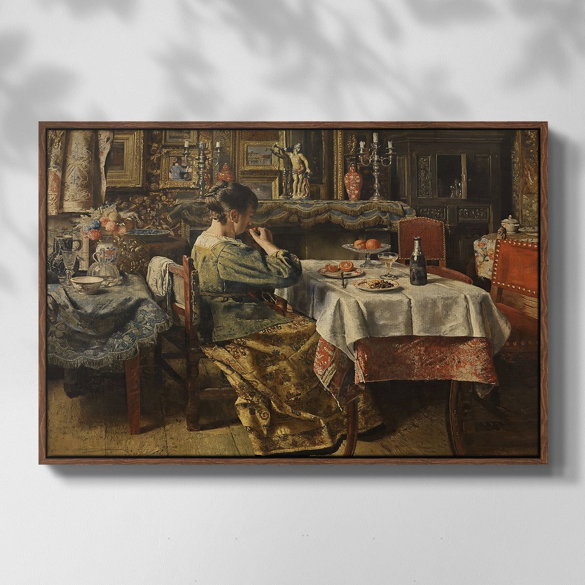 The Meal (De maaltijd), c. 1885 - Floater Framed Canvas Print