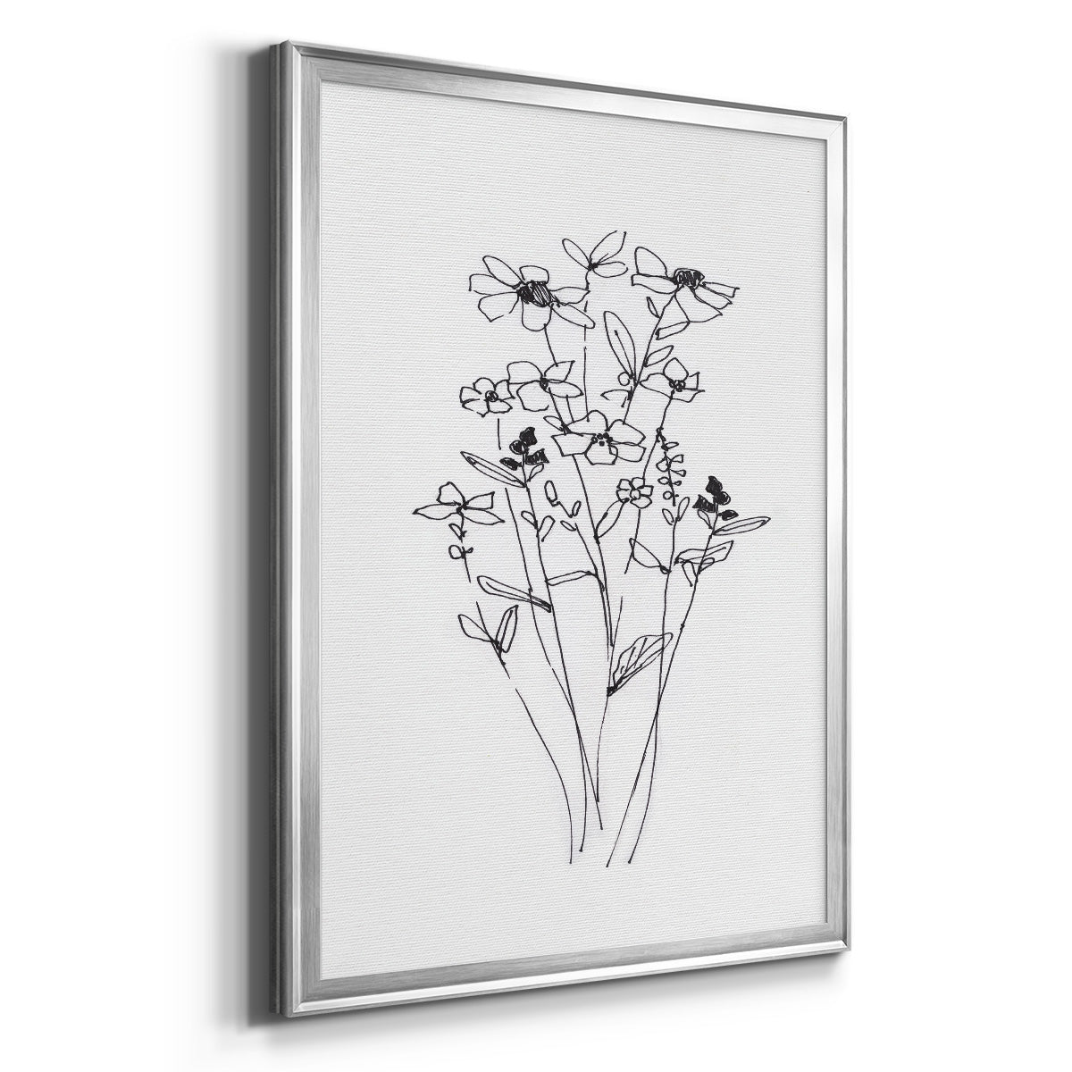 Farmhouse Plants I - Modern Framed Canvas Print