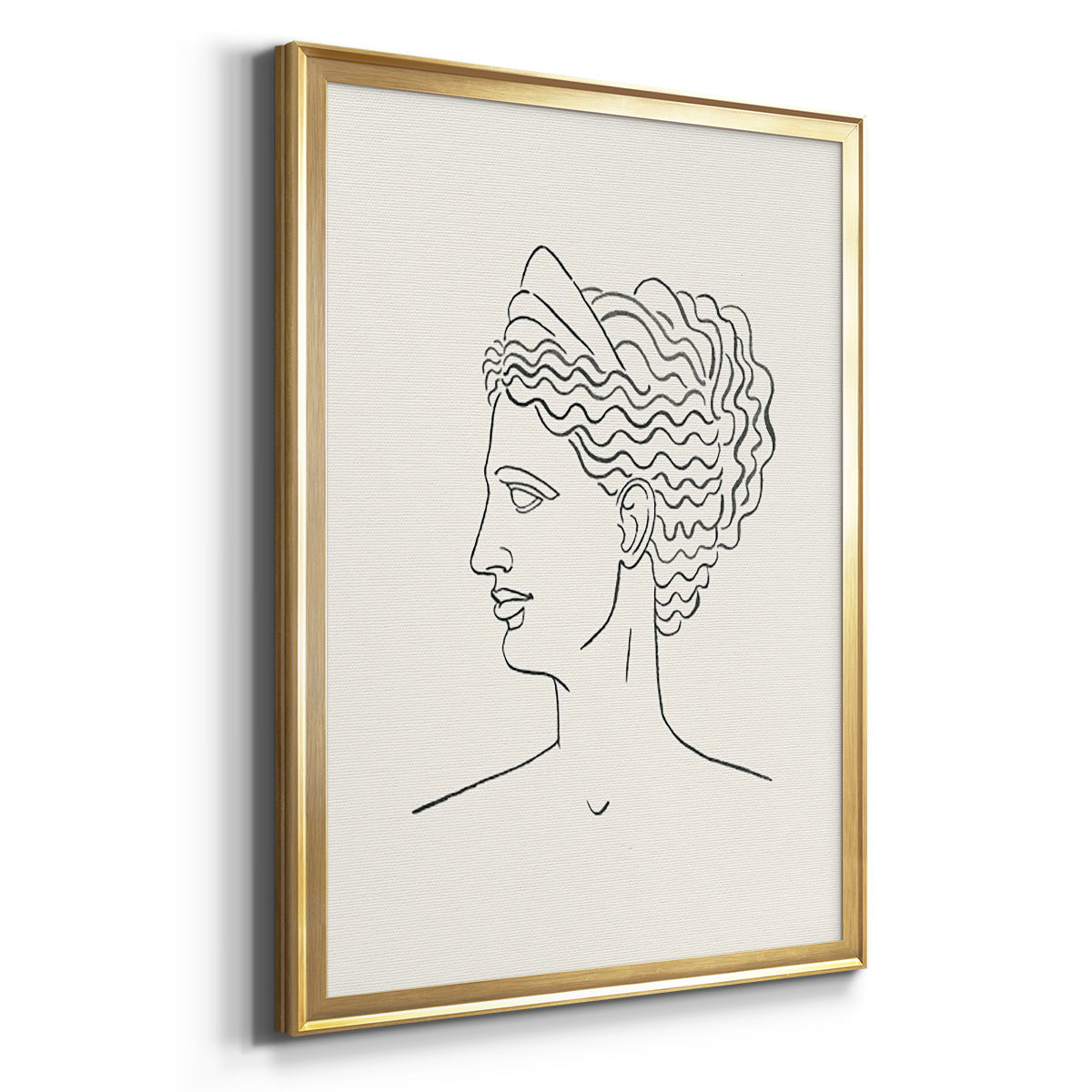 Greek Busts III - Modern Framed Canvas Print