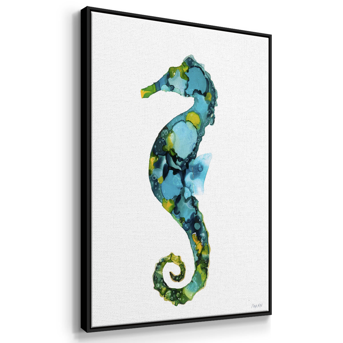 Seahorse - Framed Premium Gallery Wrapped Canvas L Frame - Ready to Hang