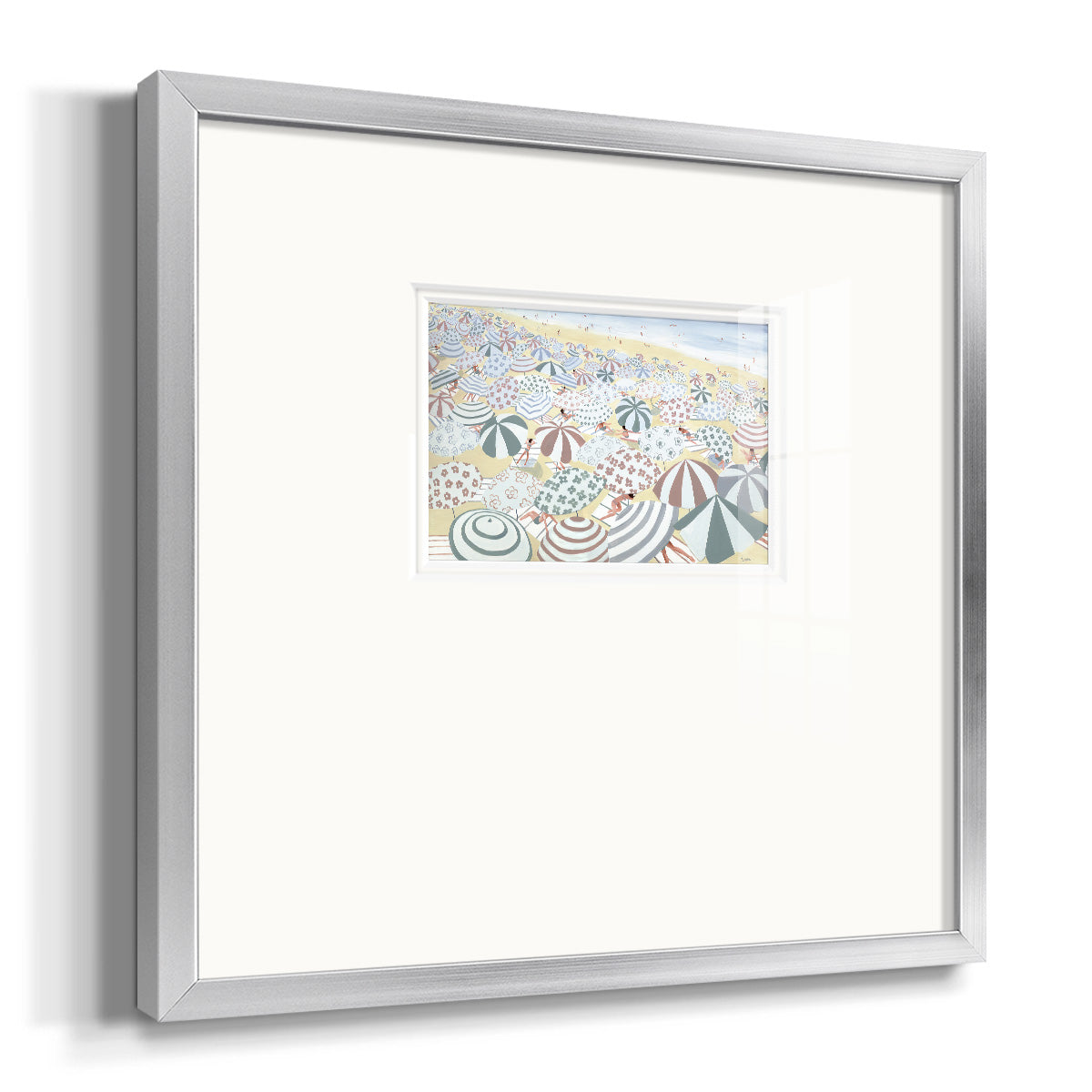 Subtle Beach- Premium Framed Print Double Matboard