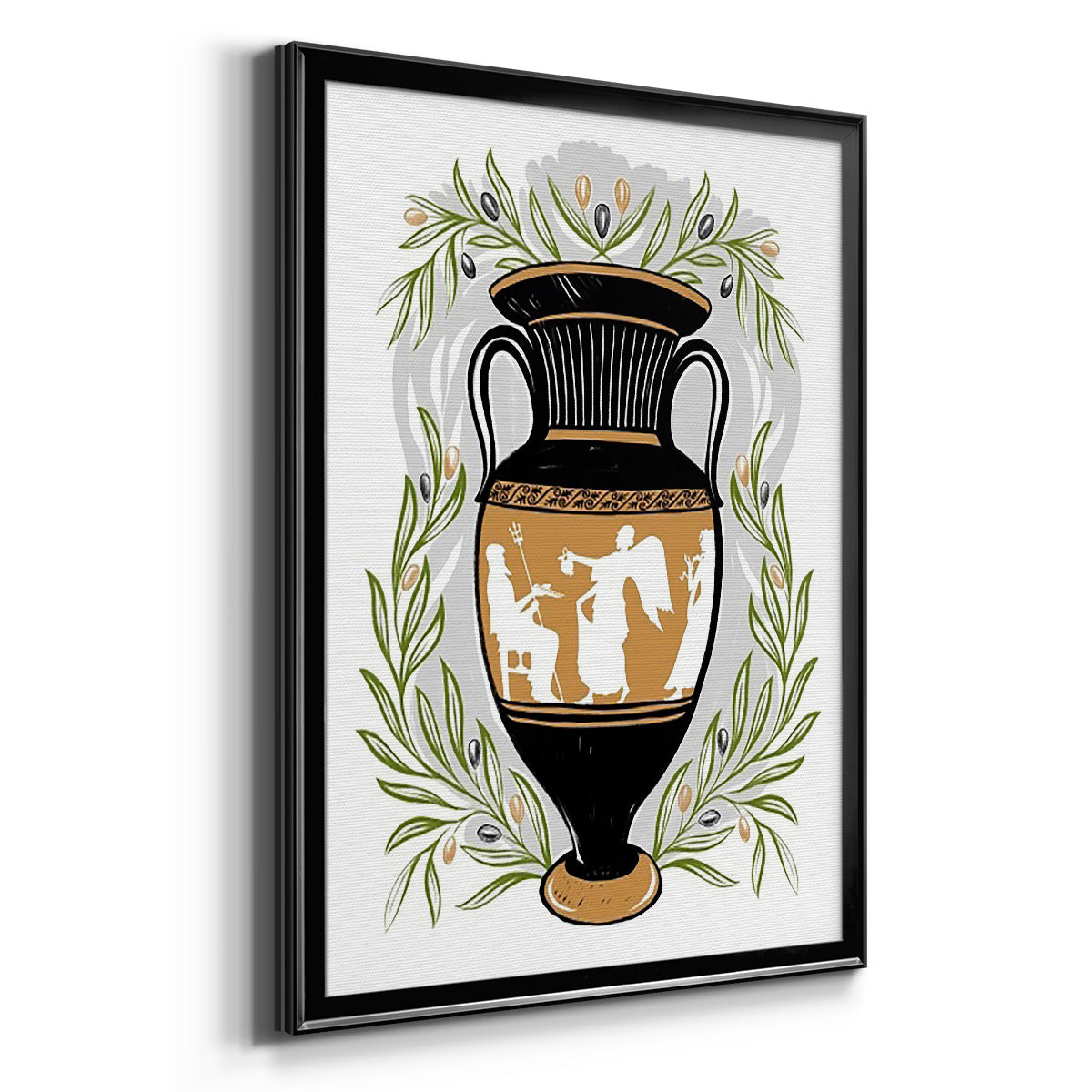 Greek Vases II - Modern Framed Canvas Print