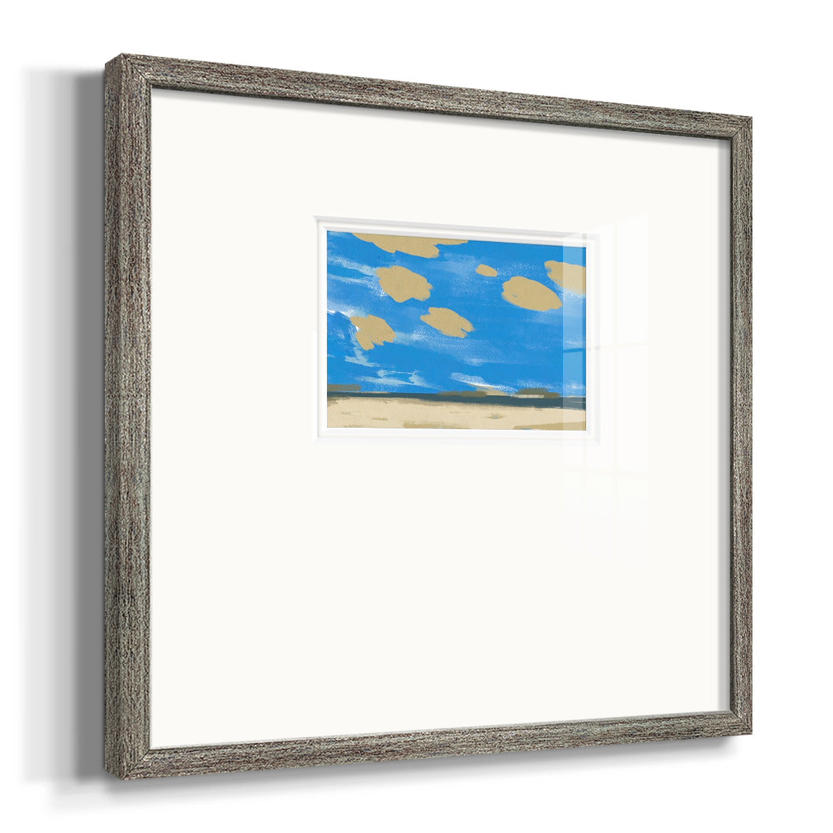 Textured Beachscape I - Double Matboard Framed Print