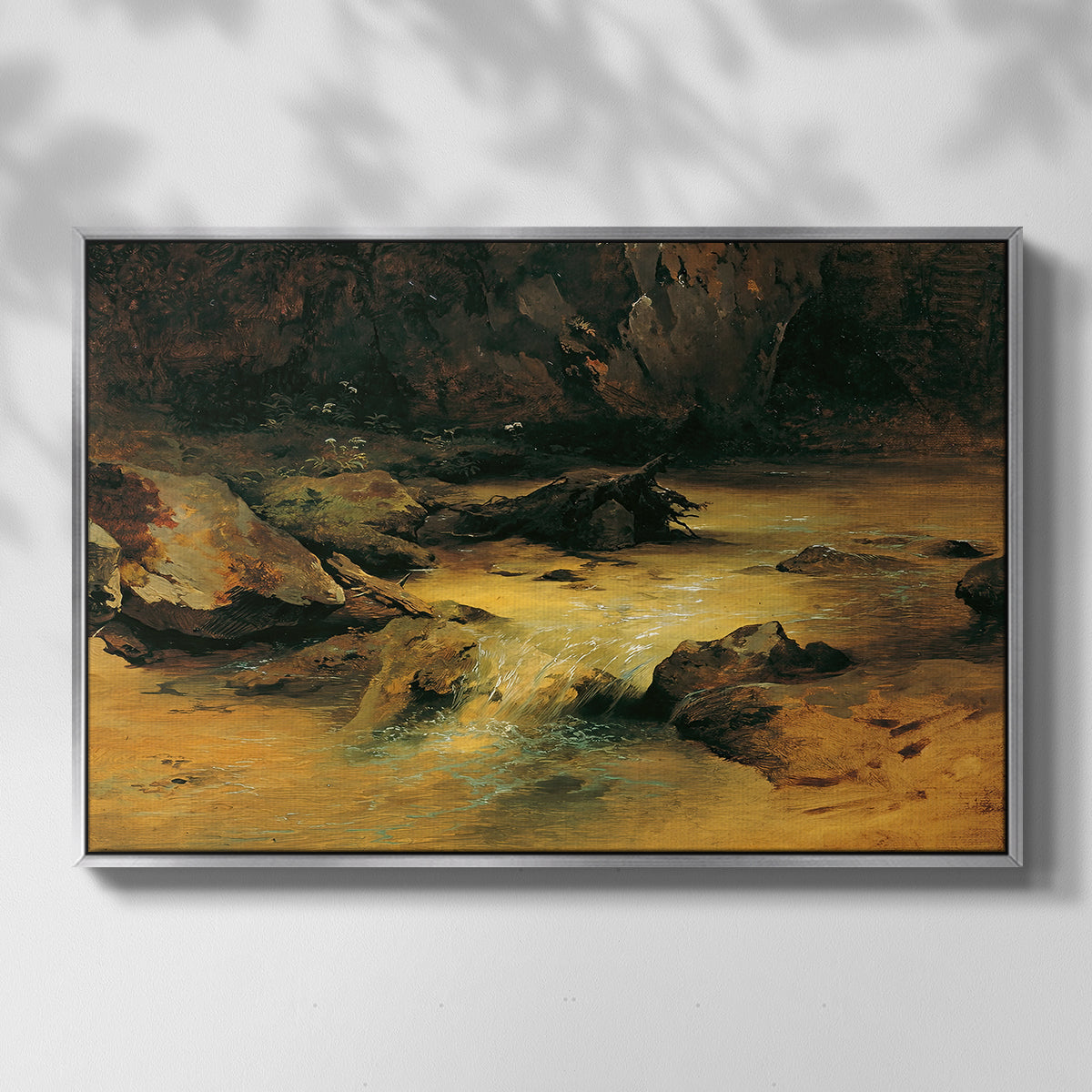 Wildbach (Wild Stream) - Floater Framed Canvas Print