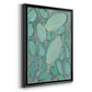 Blue Orbs II - Modern Framed Canvas Print