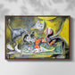Still Life with Cat and Lobster, 1962 - Floater Framed Canvas Print